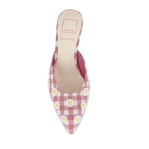Dolce Vita X For Love & Lemons Lilou Mule in Pink Chalk Gingham